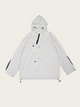 White jacket with black accents on a white background
