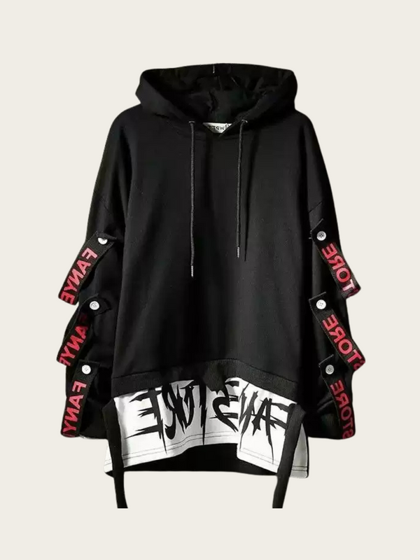 Gothic Drip Layer Style Techwear Japanese Hoodie