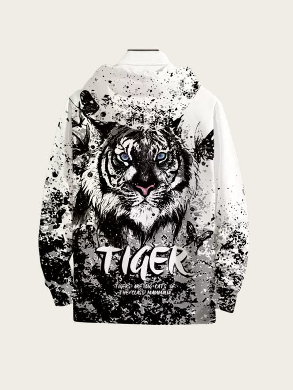 Sweatshirt with a tiger design and 'Tiger' text on a white background