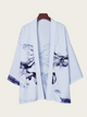White Ink-Wash Dragon Kimono Jacket – Minimalist Haori