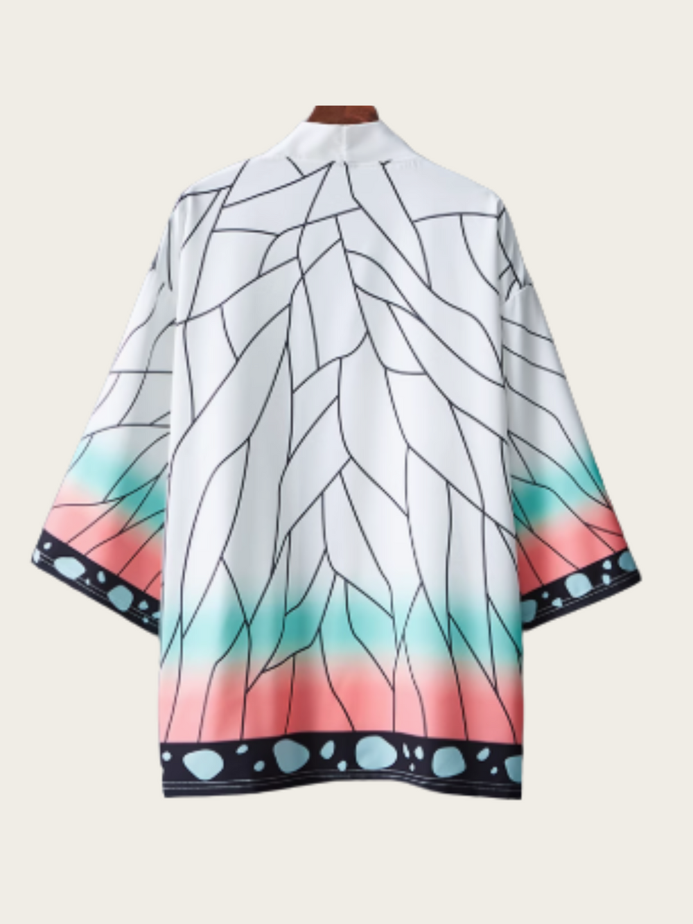 Ethereal Gradient Leaf Kimono Cardigan