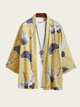 Japanese Kimono Cardigan – Crane & Pine Pattern (Unisex)