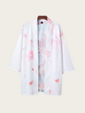 Anime Girl Sakura Spirit Kimono Cardigan – White Haori Jacket