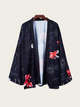 Cosmic Goldfish Kimono – Fireworks & Galaxy Pattern (Unisex)