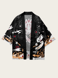 Kitsune Flame Japanese Kimono Cardigan