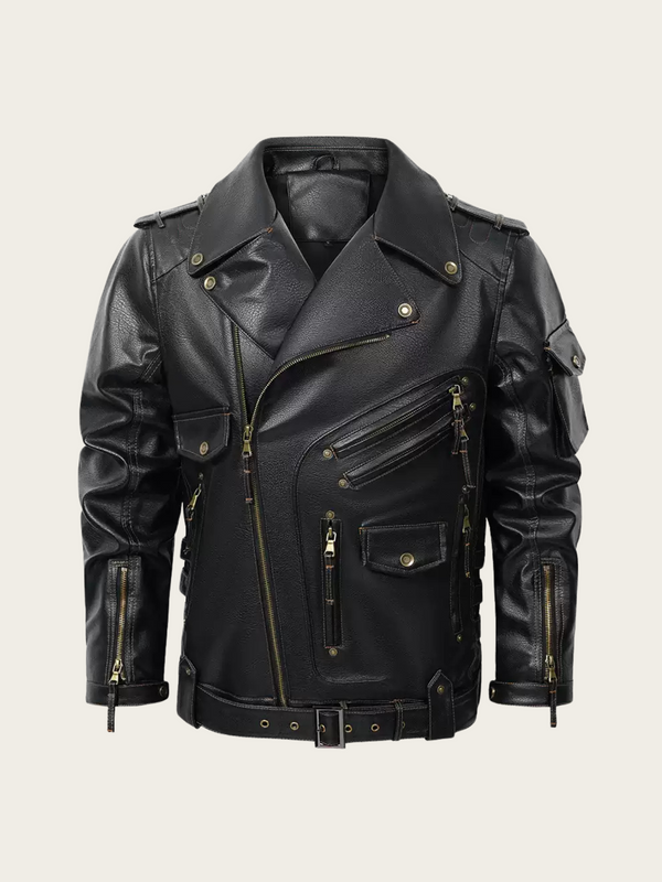 Gold Accent Biker Japanese Jacket