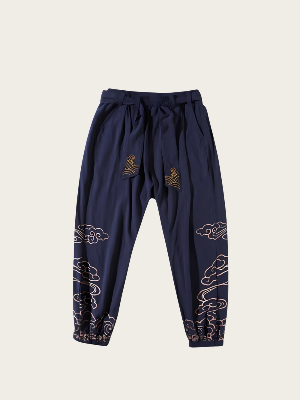 Cloud-Patterned Relaxed Fit Pants in Multiple Colors – Ankle-Length