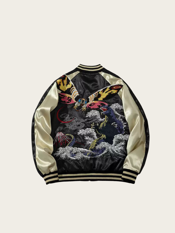 Embroidered Tiger Japanese Bomber Jacket