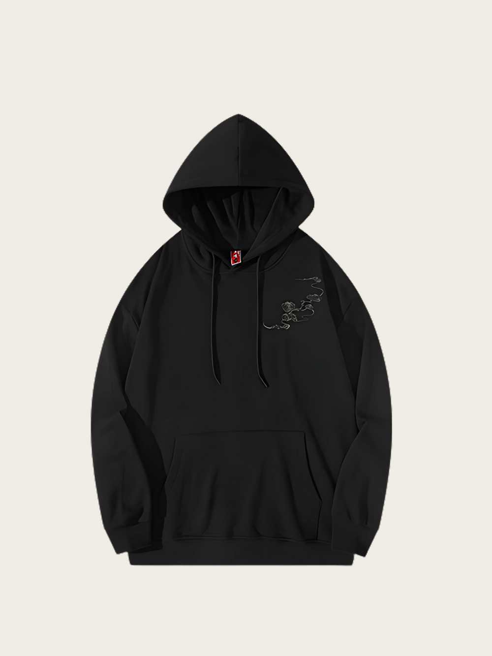 Embroidered Inferno Kirin Japanese Hoodie