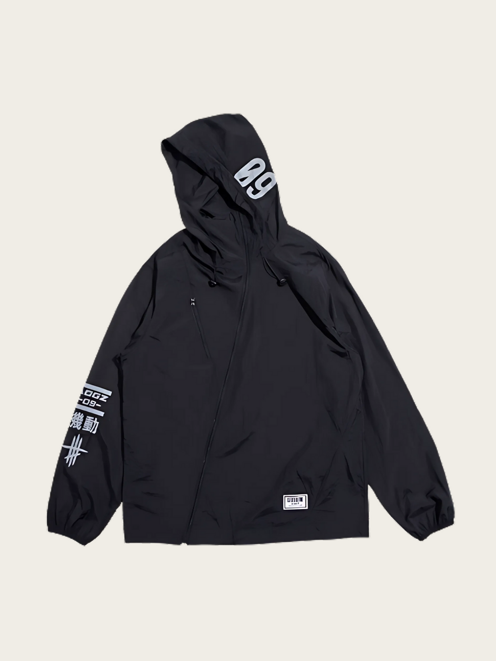 Cipher Asymmetrical Techwear Japanese Hoodie