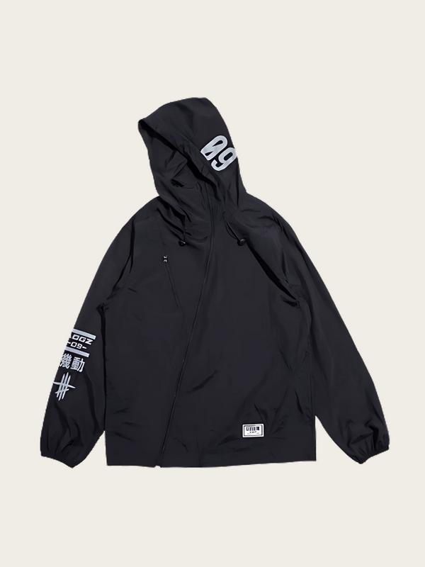 Cipher Asymmetrical Techwear Japanese Hoodie