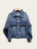 Boho Embroidered Denim Jacket – Colorful Statement Outerwear