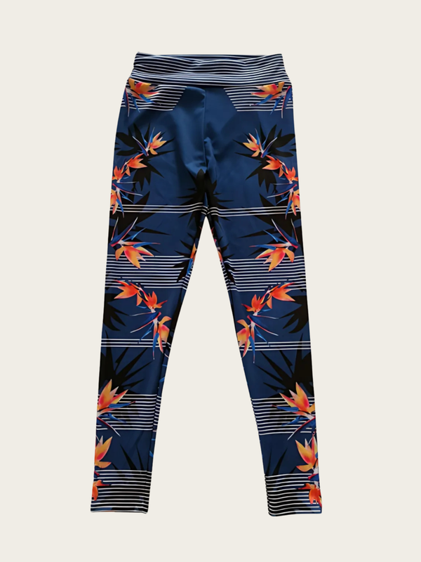 Floral Print High-Waist Leggings - Available in Navy, Purple & Red