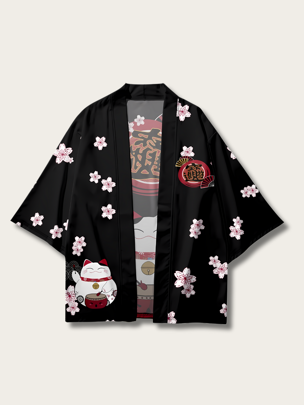 Lucky Cherry  Cat Blossom Kimono