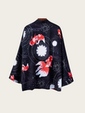 Koi & Fireworks Night-Sky Kimono Cardigan – Unisex