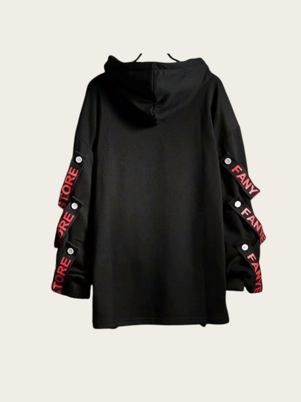 Gothic Drip Layer Style Techwear Japanese Hoodie