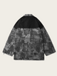 Black and gray patterned jacket on a white background