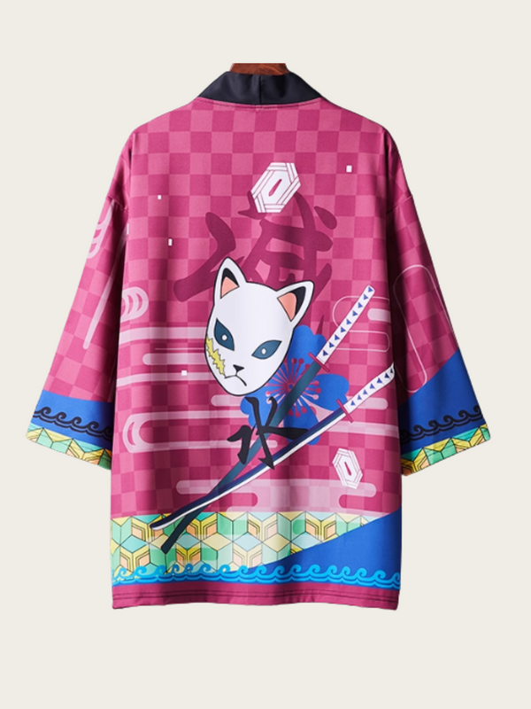 Kitsune Mask Harmony Kimono Cardigan