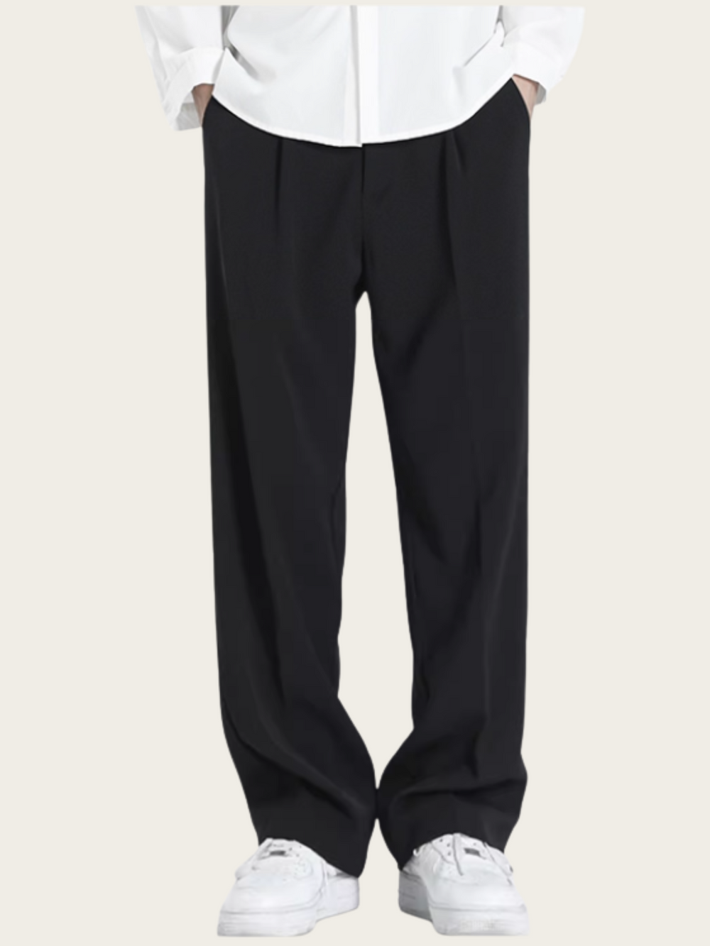 Pleated Straight-Leg Trousers – Everyday Smart-Casual Essential