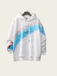 Colorful hoodie with a gradient design on a white background