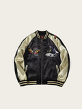 Embroidered Tiger Japanese Bomber Jacket