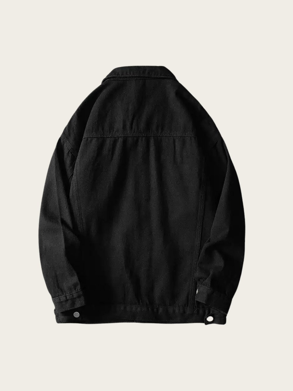 Black jacket on a light beige background
