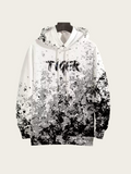 Hoodie with camouflage pattern and 'Tiger' text on a white background