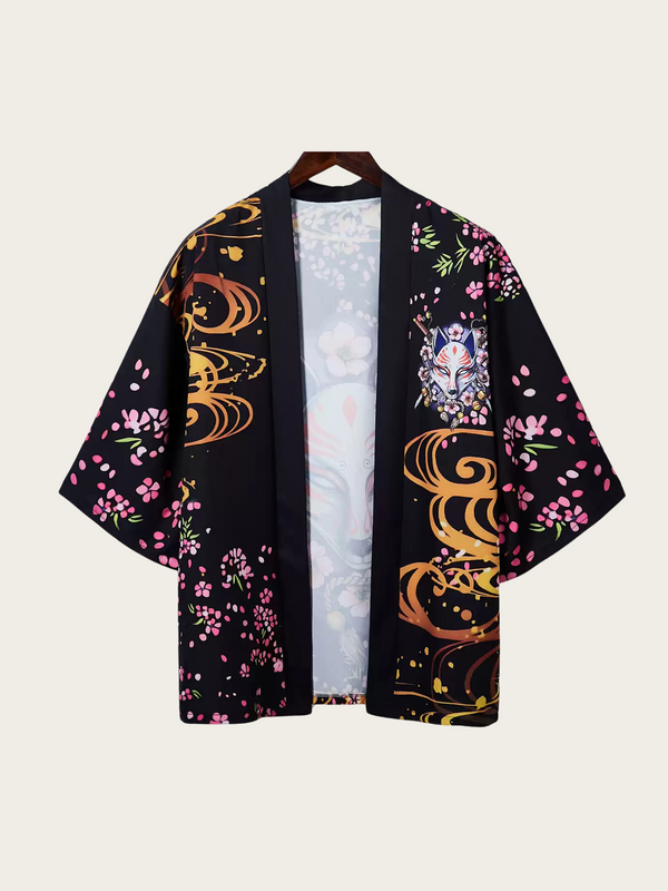 Kitsune Blossom Enchantment Kimono Cardigan