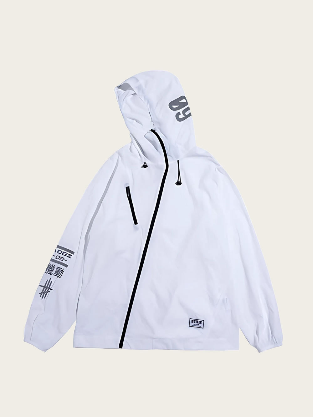 Cipher Asymmetrical Techwear Japanese Hoodie