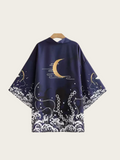 Midnight Ocean Kimono Jacket – Moon & Tentacle Edition