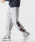 Simple Streak Printed Japanese Pants - Large