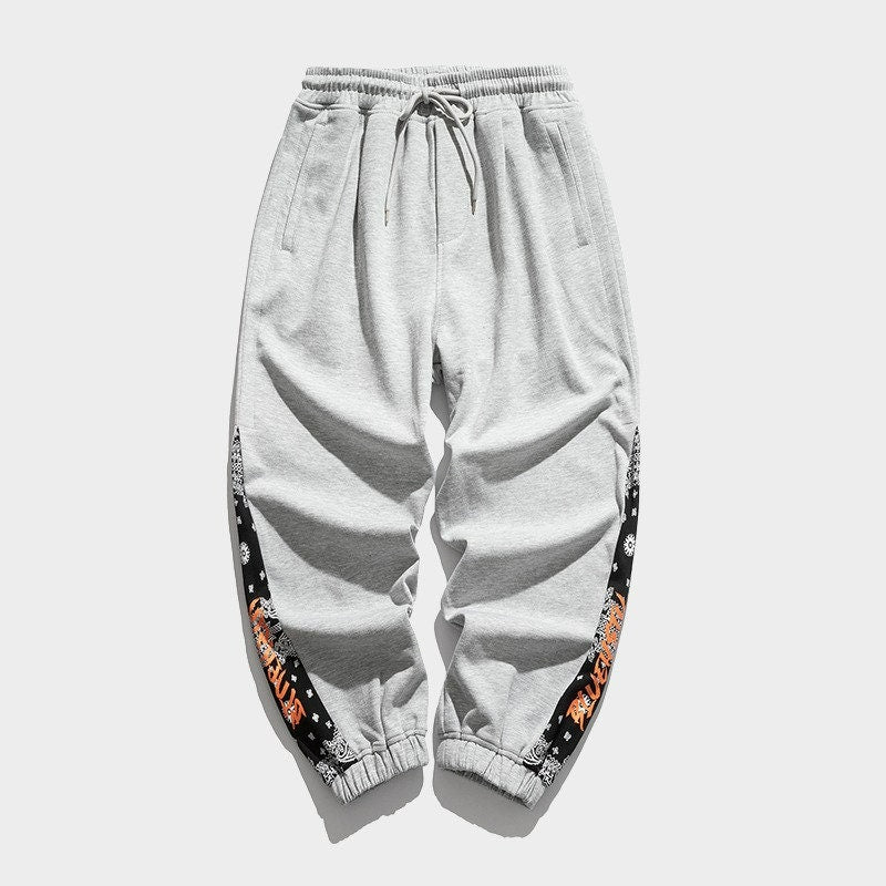 Simple Streak Printed Japanese Pants - Medium