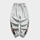 Simple Streak Printed Japanese Pants - Medium