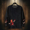 Phoenix Printed Crewneck Japanese Style Sweatshirt - Small