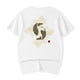 Embroidered Twin Koi Japanese T Shirt - 4XL