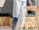 Casual Printed Japanese Vintage Pants - #87ceeb:Sky Blue