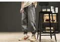 Embroidered Bear Japanese Pants - #000000:Black