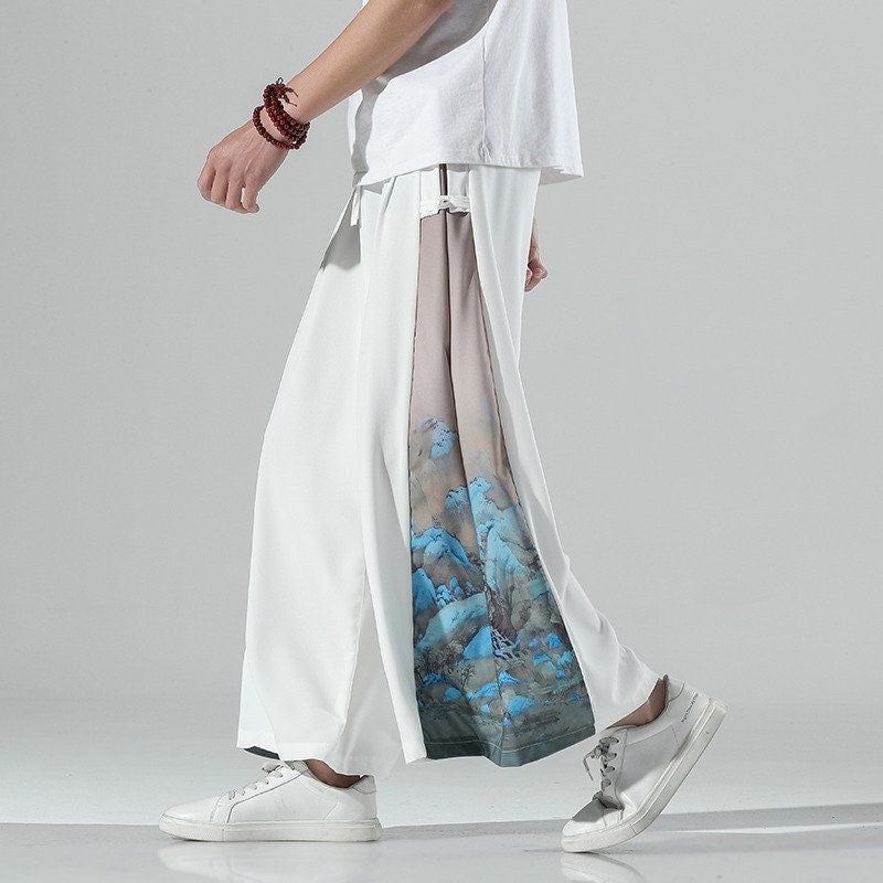 Wide Leg Style Japanese Pants - Large