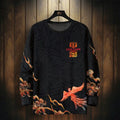 Phoenix Printed Crewneck Japanese Style Sweatshirt - Small