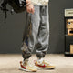 Embroidered Bear Japanese Pants - #0000ff:Blue