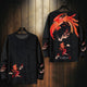Phoenix Printed Crewneck Japanese Style Sweatshirt - Medium