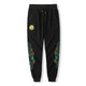 Embroidered Emerald Dragon Japanese Harem Pants - Medium