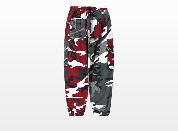 Color Contrast Camouflage Japanese Pants - Medium