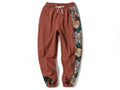 Side Floral Embroidered Streetwear Pants - Medium