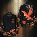 Phoenix Printed Crewneck Japanese Style Sweatshirt - Medium