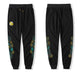 Embroidered Emerald Dragon Japanese Harem Pants - 2XL