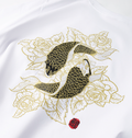 Embroidered Twin Koi Japanese T Shirt - Large