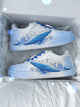 Printed White Blue Whale Japanese Shoes - 39