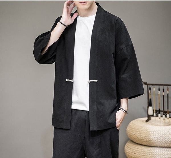 Traditional Simple Japanese Modern Kimono - Medium