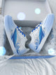 Printed White Blue Whale Japanese Shoes - 40